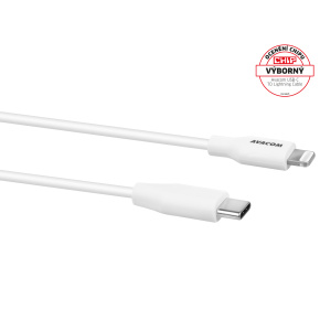 AVACOM MFIC-120W kábel USB-C - Lightning, MFi certifikácia, 120cm, biela