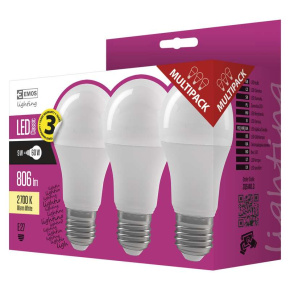 EMOS LED ŽIAROVKA CLASSIC A60 9W E27 teplá biela 3ks