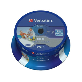 VERBATIM BD-R SL(25-Pack)Spindl/6x/25GB/Printable