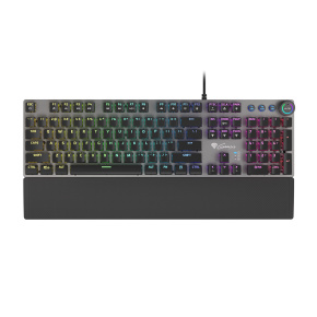 Genesis herná mechanická klávesnica THOR 400/RGB/Kailh Red/Drôtová USB/US layout/Čierna