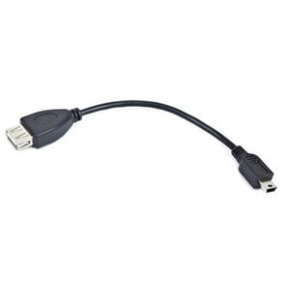 Kábel USB AF/mini BM, OTG, 15cm pre tab. a tel.