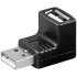 PremiumCord USB redukcia A-A, Male/Female 90°