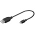 PremCord USB kab redukcia A/fem-MicroUSB/male20cmOTG