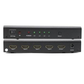 PremiumCord HDMI switch 4:1, kovový, diaľkové ovl.