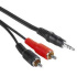 PremiumCord Kábel Jack 3.5mm-2xCINCH M/M 10m