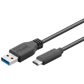 PremiumCord USB-C/male - USB 3.0 A/Male, čierny, 3m