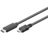 PremiumCord USB-C/male - USB 2.0 Micro-B/Male, čierny, 0,6m