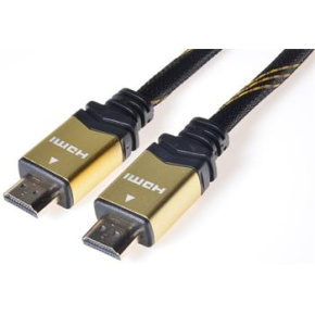 PremiumCord GOLD HDMI + Ethernet kábel, zlac., 3m