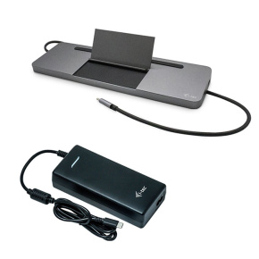 i-tec USB-C Metal Low Profile Triple Display Docking Station, Power Delivery 85W + Charger 112W