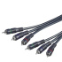 PremiumCord Kábel 3x CINCH-3x CINCH M/M 2m HQ