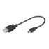 PremiumCord USB redukcia kábel USB A/female - Mini 5pin USB/male 20cm OTG