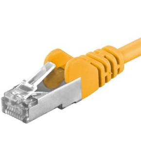 Premiumcord Patch kábel CAT6a S-FTP, RJ45-RJ45, AWG 26/7 2m, žltá