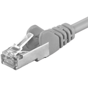 Premiumcord Patch kábel CAT6a S-FTP, RJ45-RJ45, AWG 26/7 5m, sivá