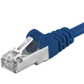 Premiumcord Patch kábel CAT6a S-FTP, RJ45-RJ45, AWG 26/7 5m, modrá