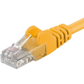 PremiumCord Patch kábel UTP RJ45-RJ45 level 5e 0.25m žltá