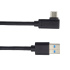 PremiumCord Kábel USB typ C/M zahnutý konektor 90 ° - USB 3.0 A/M, 2m