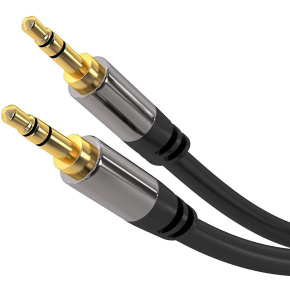 PremiumCord HQ tienený kábel stereo Jack 3.5mm - Jack 3.5mm M/M 1,5m