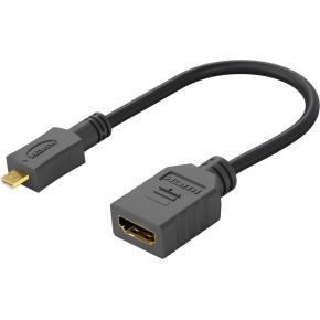 PromiumCord Flexi adaptér HDMI Typ A samica - micro HDMI Typ D samec pre ohybné zapojenie