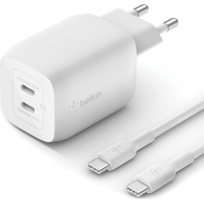 Belkin 65W GaN napájací adaptér 2xUSB-C+100W kábel