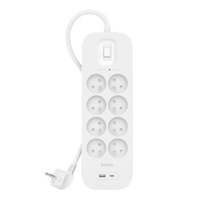 Belkin SURGE 8OT 900J, 18W, USB A+C, Pol