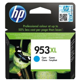 HP 953XL azúrová atramentová kazeta, F6U16AE