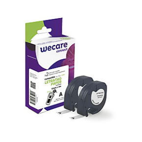 WECARE ARMOR páska kompatibilná s DYMO S0721510, Black/White, 2*12mm*4m