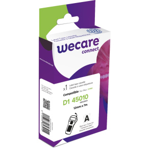 WECARE ARMOR páska kompatibilná s DYMO S0720500,Black/Transparent,12MM*7M