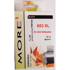 MORE ARMOR ink kompatibilný s HP 3YM75AE (653 XXL) kapacita 720str.čierna