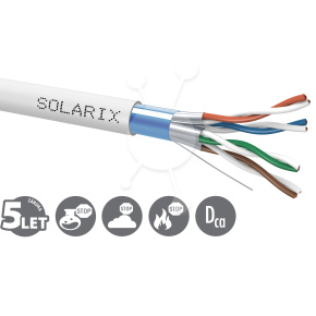 Inštalačný kábel Solarix CAT6A FFTP LSOH Dca-s2,d2,a1 500m/cievka SXKD-6A-FFTP-LSOH