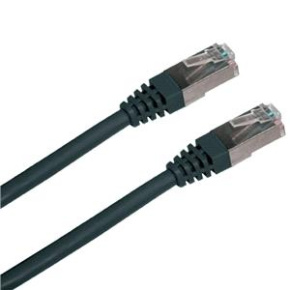 Patch cord FTP cat5e 1M čierny