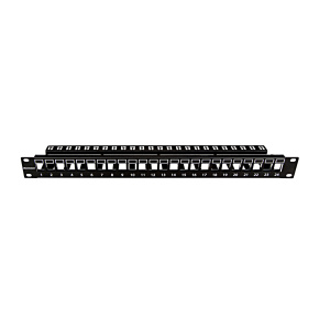 19"patchpanel AMPARO pre 24 keystone SFA/SFB neosadený, 1U