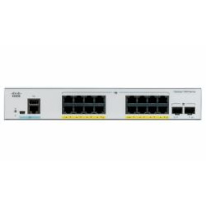 Catalyst C1000-16P-2G-L, 16x 10/100/1000 Ethernet PoE+ portu a 120W PoE budget, 2x 1G SFP uplinks