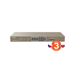 Tenda TEG1118P-16-250W PoE AT Gigabit switch 16x 1Gb/s PoE 802.3af/at + 2x SFP 1Gb/s, PoE+ 230W, Rack