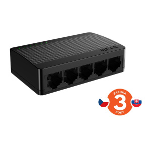 Tenda SG105M - 5x Gigabit Desktop Ethernet Mini Switch, 10/100/1000 Mb/s, 10Gb/s, fanless