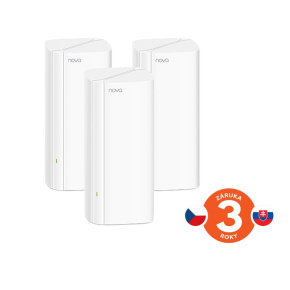 Tenda Nova EX12 (3-pack) WiFi6 AX3000 Mesh Gigabit systém, 9xGLAN/GWAN, WPA3, VPN, SMART CZ aplikácie