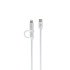 Dual Cable USB-C C/L Mfi 100cm white