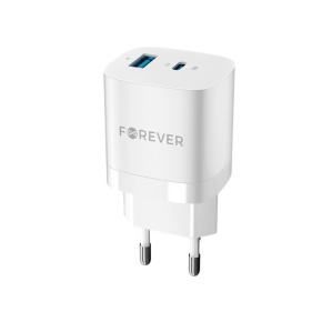 Rýchlonabíjačka do siete Forever TC-05 PD+USB GaN 33W biela