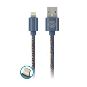 Dátový kábel Forever Jeans USB/Lightning 1m 2A modrý