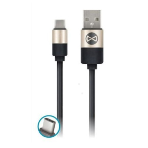 Dátový kábel Forever Modern USB/USB-C 1m 2A čierny