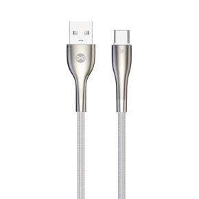 Dátový kábel Forever Sleek USB/USB-C 1m 3A biely