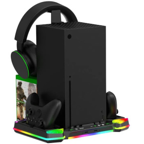 iPega XBX025S Multifunkčný Nabíjací RGB Stojan s Chladením pre Xbox