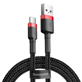 Baseus CATKLF-B91 Cafule Kábel USB-C 3A 1m Red/Black