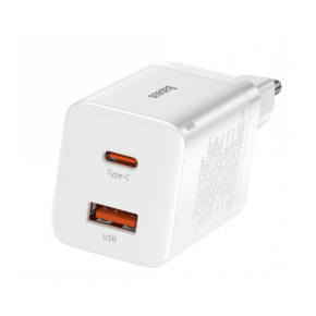 Baseus CCSUPP-E02 Super Si Quick Nabíjačka USB + USB-C 30W White