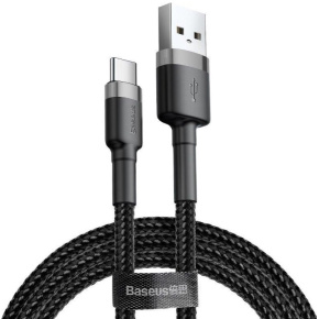 Baseus dátový kábel Cafule USB-C 3m 2A šedo-čierny