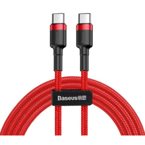 Baseus dátový kábel Cafule USB-C/USB-C 1m PD2.0 60W červený