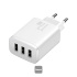 Baseus nabíjačka do siete Compact 3xUSB 17W biela