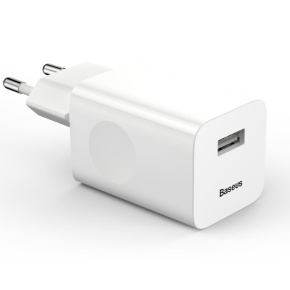 Baseus rýchlonabíjačka do siete 1xUSB Quick Charge 3.0 24W biela