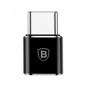 Baseus adaptér z microUSB na USB-C čierny