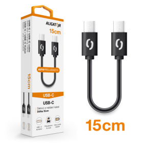 ALIGATOR Dátový kábel POWER USB-C/USB-C 15cm, čierny