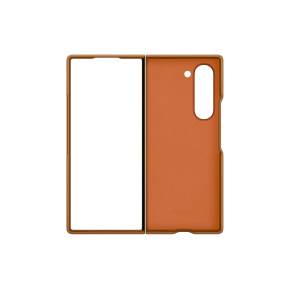 Samsung Ochranný kryt z vegánskej kože pre Fold 6 Brown